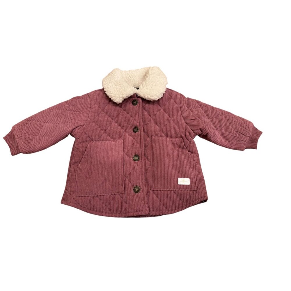 Seven For All Mankind Baby Quilted Corduroy Sherpa Collar Jacket – Size 12M